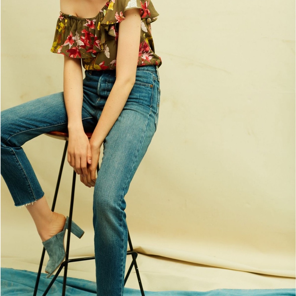 Maeve Anthropologie Vallita off the shoulder top size small